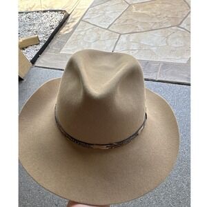 Beaver Creek Hat Co 8X Beaver Fur Felt Cowboy Hat Tan Western Jackson Hole Sz 8